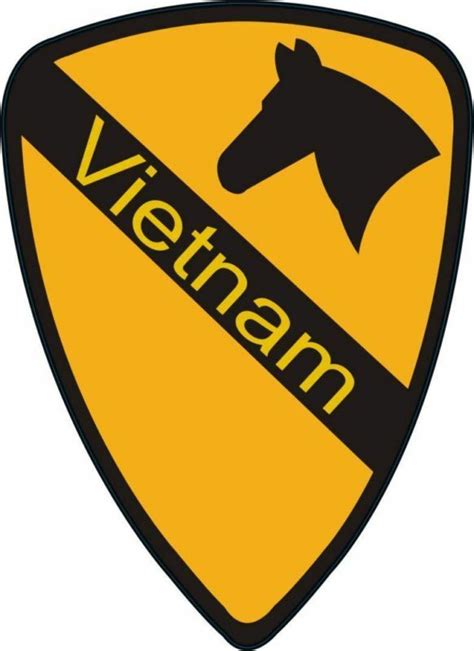 1st Cavalry Vietnam 55 Window Sticker Officially