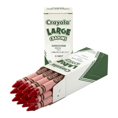 Crayola Large Non Toxic Single Colors Crayon Refill 716 X 4 In Red