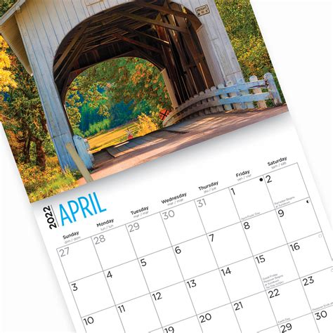 2022 Covered Bridges Wall Calendar by Bright Day, 12 x 12 Inch - Bright Day Calendars