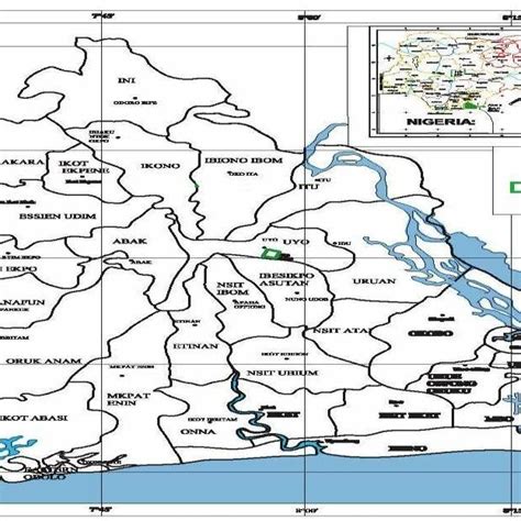 Map Of Akwa Ibom State Showing Champion Breweries Plc Uyo Study