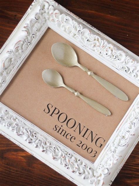 Handmade photo frame gift for boyfriend. Spooning Since Frame DIY | Diy gifts for him, Anniversay ...