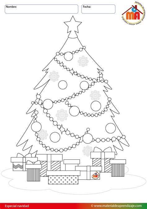 Arbol De Navidad Para Colorear Preescolar