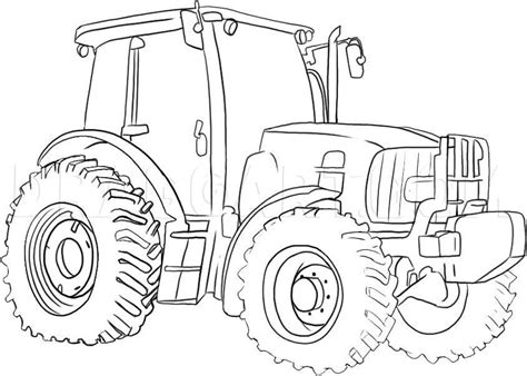 How To Draw A Tractor Step By Step Drawing Guide By Dawn Dragoart