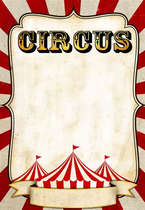 Vintage Circus Poster Template Layered Customizable Dadartdesign