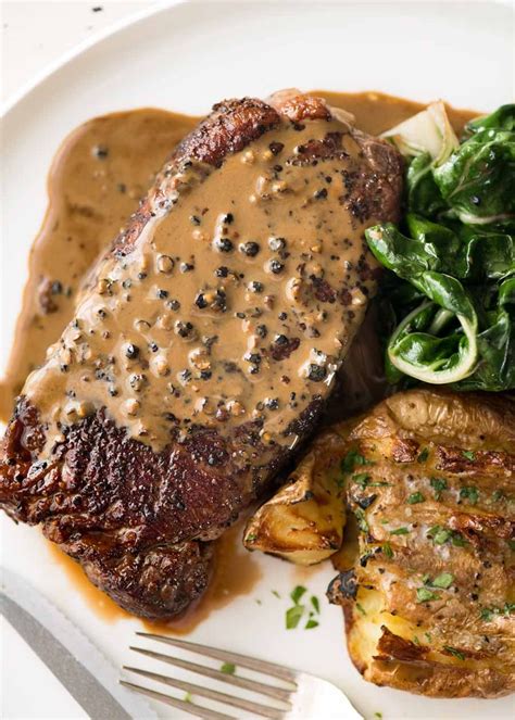 Calories, fat, protein, and carbohydrate values for for beef tenderloin with peppercorn sauce and other related foods. Steak with Creamy Peppercorn Sauce | Recipe | Beef recipes ...