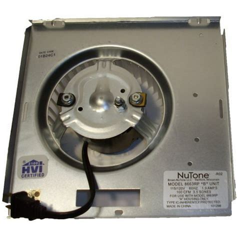 Nutone Motor 8664rp Assembly 97017706 1550 Rpm 12 Amps 115 Volts