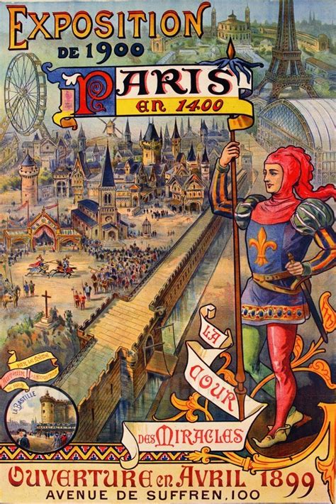 Paris Exposition De 1900 Vintage Poster Bank Thème Plage