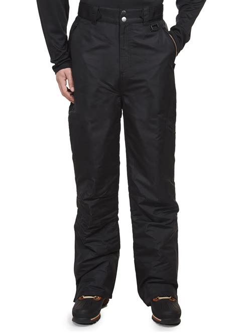 Arctic Quest Mens Water Resistant Insulated Snow Pants Large Black