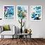 Abstract Wall Art Prints Set Of Three By House 