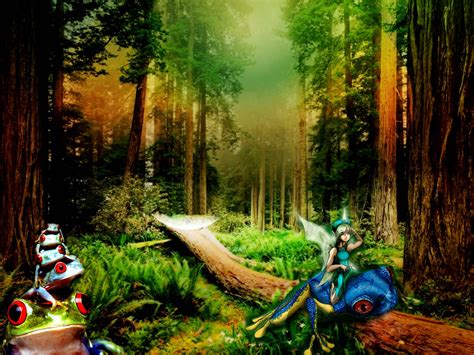 Fairytale Wallpaper Anime ~ Enchanted Forest Backgrounds Goawall