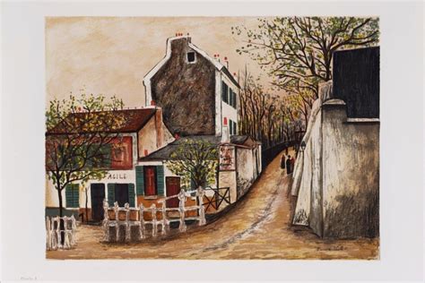 Utrillo Maurice Montmartre Le Cabaret Du Lapin Agile Et La Rue Saint