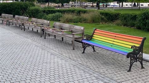 Artist Leaves Rainbow Benches Across London In Tribute To Key Workers