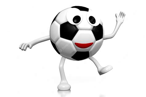 Premium Photo Cartoon Soccer Ball With Hands And Legs On White