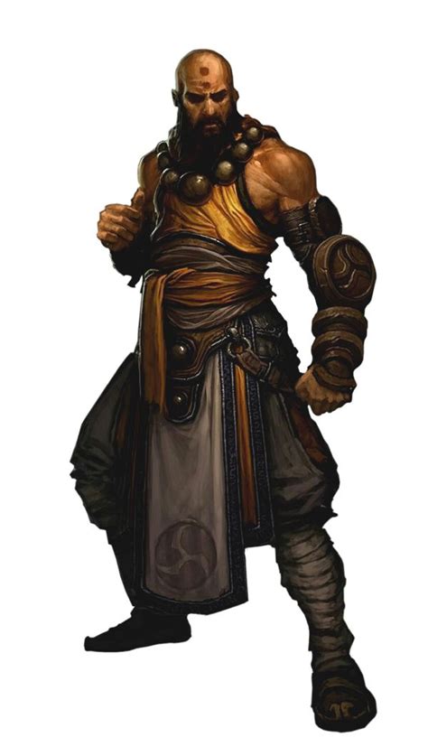 Human Male Monk Pathfinder Pfrpg Dnd Dandd D20 Fantasy Personajes De