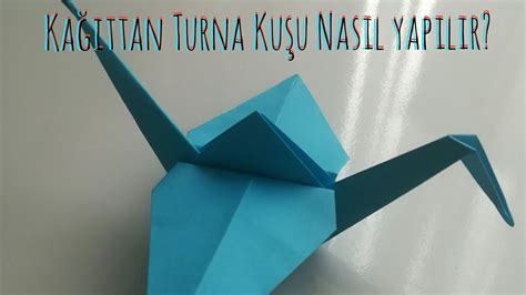 Kağıttan Turna kuşu nasıl yapılır Origami Zamanı How to make a crane