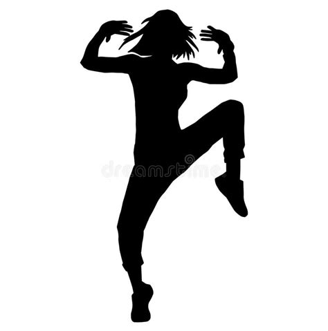 Female Zumba Dancer Silhouette Stock Vector Illustration Of Dancers