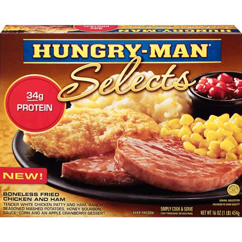 Hungry Man® Selects Boneless Fried Chicken And Ham 16 Oz Box Frozen