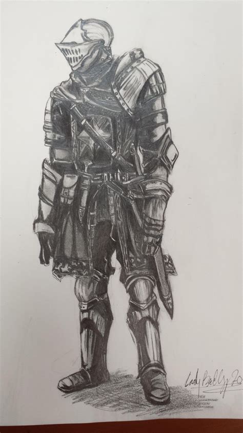 Elite Knight Sketch Trying To Get Back Into Drawing Again Darksouls