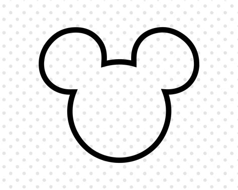 Mickey Mouse Svg Outline Png Eps Cut Files Layered Etsy Uk