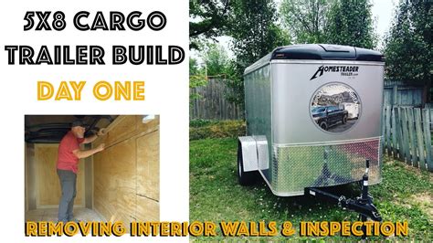 5x8 Cargo Trailer Conversion To Camper Build Youtube