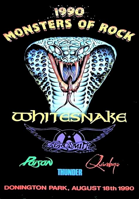 Whitesnake Vintage Poster Monsters Of Rock Donington Uk 1990 By