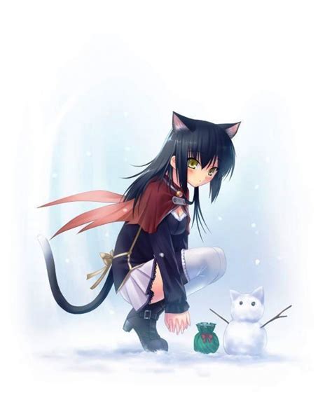 Anime Cat Girl Snow By 47hell On Deviantart