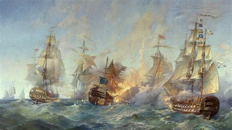Ship Battle Flagship 1080p Painting Art Naval Ship Frigate Sea