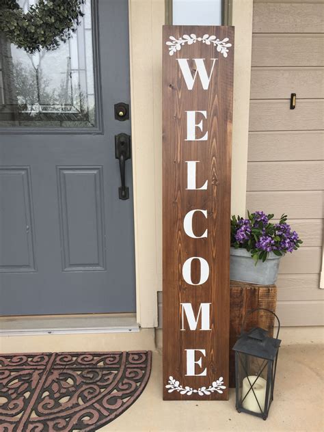 Large Welcome Signs Welcome Ish Porch Sign Front Door Decor Rustic
