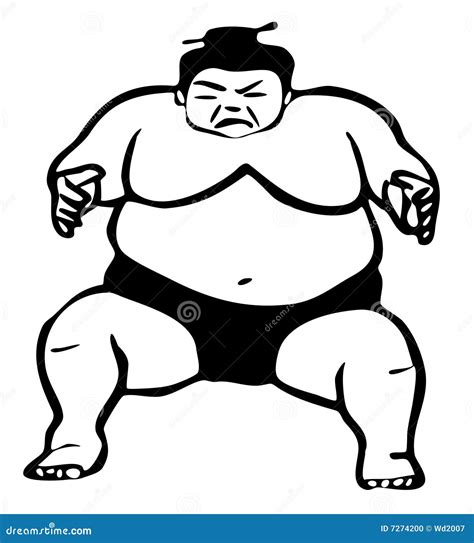 Sumo Wrestler Illustration Stock Illustration Illustration Of Heavy