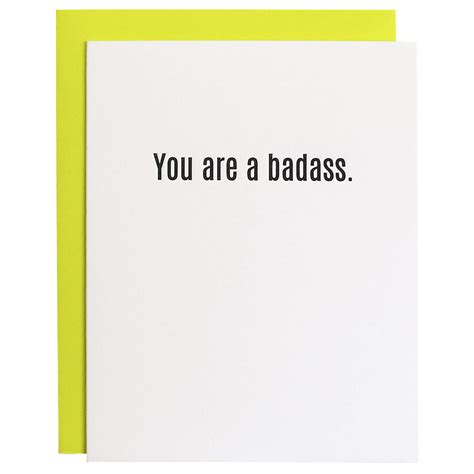 chez gagné hilarious letterpress greeting cards you are a badass