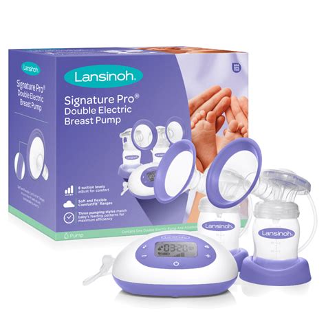 lansinoh signature pro® double electric breast pump with tote bag adapthealth