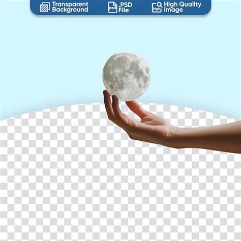 Premium Psd Hand Holding A Moon A Closeup Photo