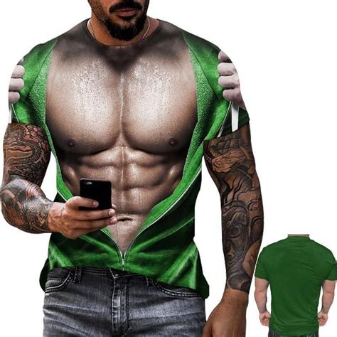 Sat N Al N Summer New D Print T Shirt For Men Funny Muscle T Shirt