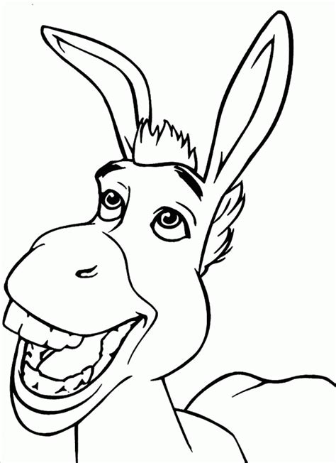 Donkey Face Coloring Pages
