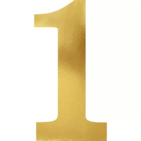 Metallic Gold Number 1 Cutouts 6ct Party City 3d Gold Numbers Number