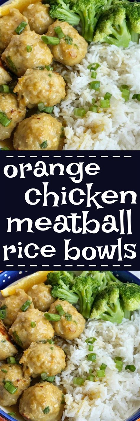 Place the breaded pieces on a baking sheet lined with parchment paper. Orange Chicken Meatball Rice Bowls | Recipe | Chicken ...