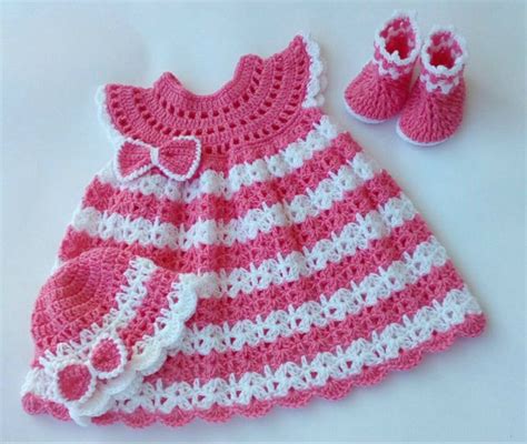 The Pink Crochet Baby Dress Free Pattern For Cute Baby Girls