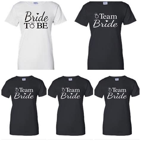 Bride To Be And Team Bride Bridal Party Ladies Fit T