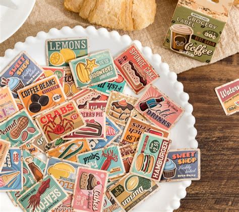Retro Food Label Stickers The Other Aesthetic