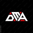 DMA triangle letter logo design with triangle shape. DMA triangle logo ...