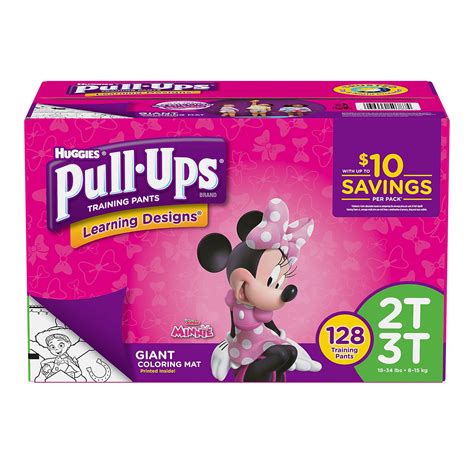 Huggies Pull Ups Training Pants For Girls 2t3t 18 34 Pounds 128ct