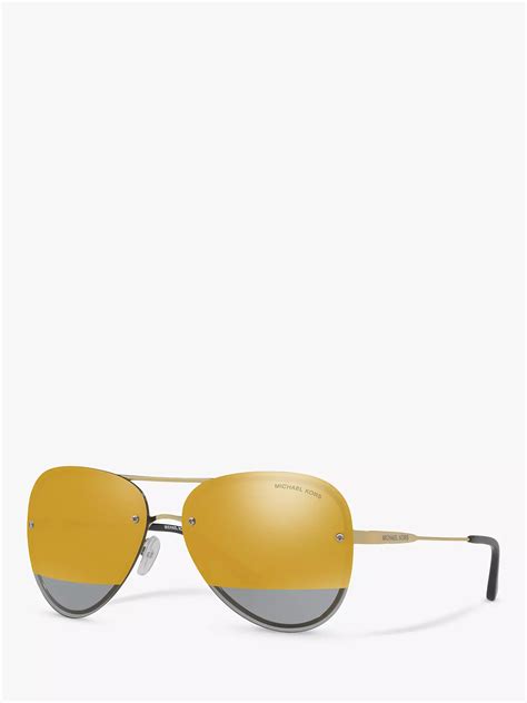 Michael Kors Mk1026 Womens La Jolla Aviator Sunglasses Pale Goldgrey