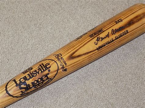 Hank Aaron Autographed Signed Handb Game Bat Atlanta Braves Hof Jsa