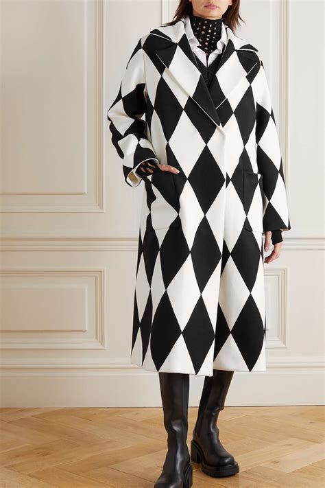 VALENTINO Checked Wool And Cashmere Blend Coat NET A PORTER