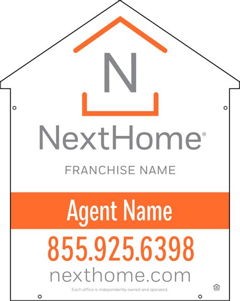 Nexthome House Shape Sign Panel Df 30h X 24w Pvc 147r873a Lowen
