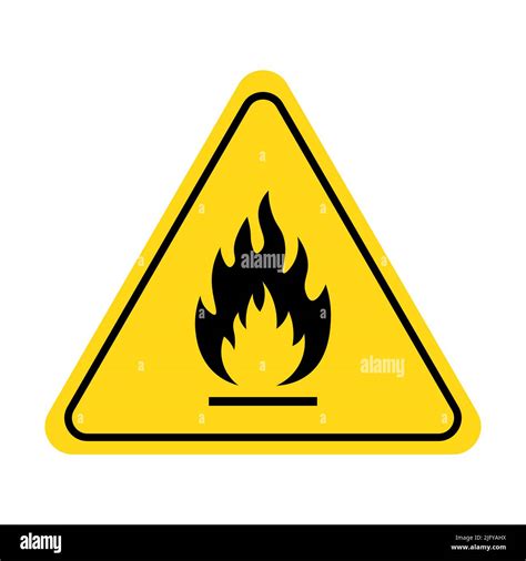 Fire Warning Icon Flammable Sign Chemical Hazard Fire Danger