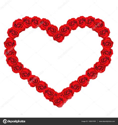 Heart Frame With Red Roses ⬇ Stock Photo Image By © Trudywilkerson