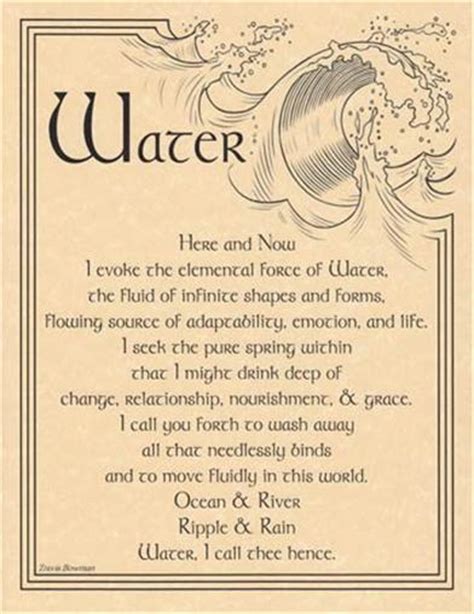 Elemental Water Spell Printable Spell Pages Witches Of The Craft®