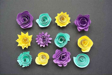 Easy Beginner Cricut Project Paper Flower Tutorial Rolled Paper