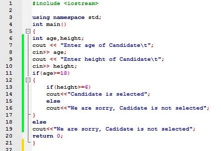 Here is another example to test given number is negative or positive. Nesting of if - else statement in c++ with example | About ...